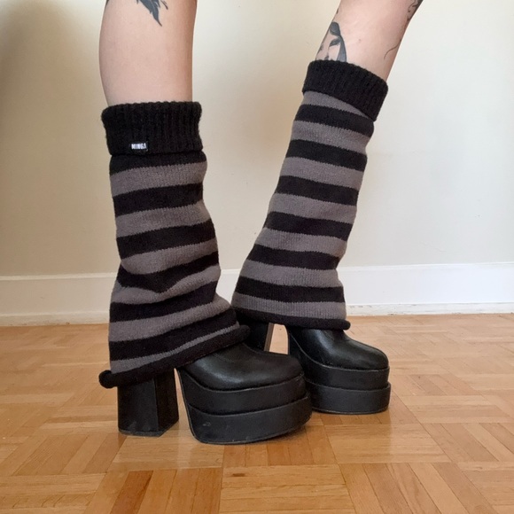Minga London Accessories - Minga London Striped Knit Leg Warmers